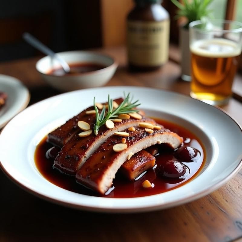 Costillas de Cerdo Glaseadas con Salsa de Ciruelas Pasas: Receta en Olla Lenta