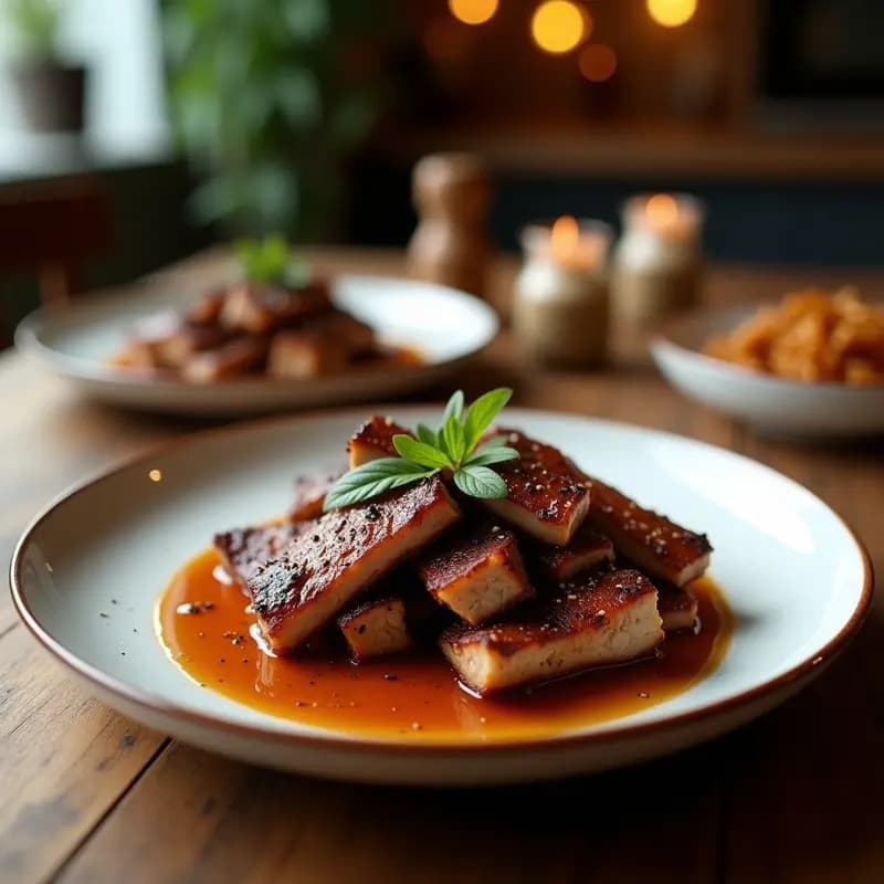 Costillas Glaseadas con Mermelada de Fresa y Reducción de Coca-Cola: Dulce y Ahumado
