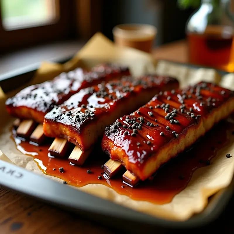 Costillas Glaseadas con Miel y Whisky: Receta para Carnes que se Deshacen en la Boca