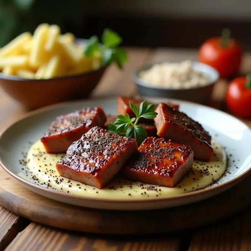 Costillas Glaseadas con Salsa Barbacoa de Coca-Cola y Miel con Toque de Wasabi