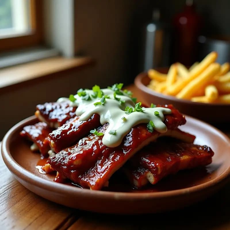 Costillas Glaseadas con Salsa Barbacoa y Queso Azul: Receta para Carnívoros