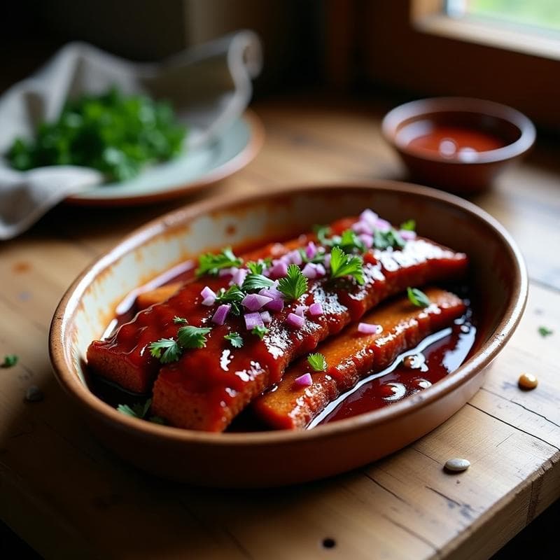 Costillas de Seitan con Salsa Barbacoa Casera: Receta Vegana en Olla Lenta y Pegajosa