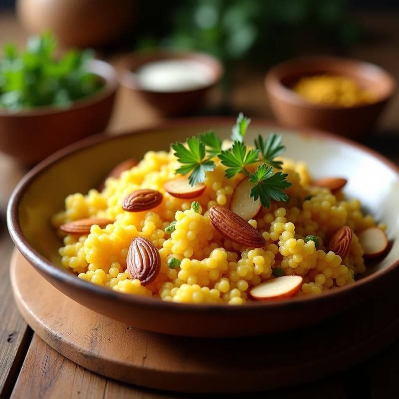 Couscous de Coliflor con Pasas y Almendras Tostadas: Receta Sin Gluten y Alta en Fibra en Airfryer