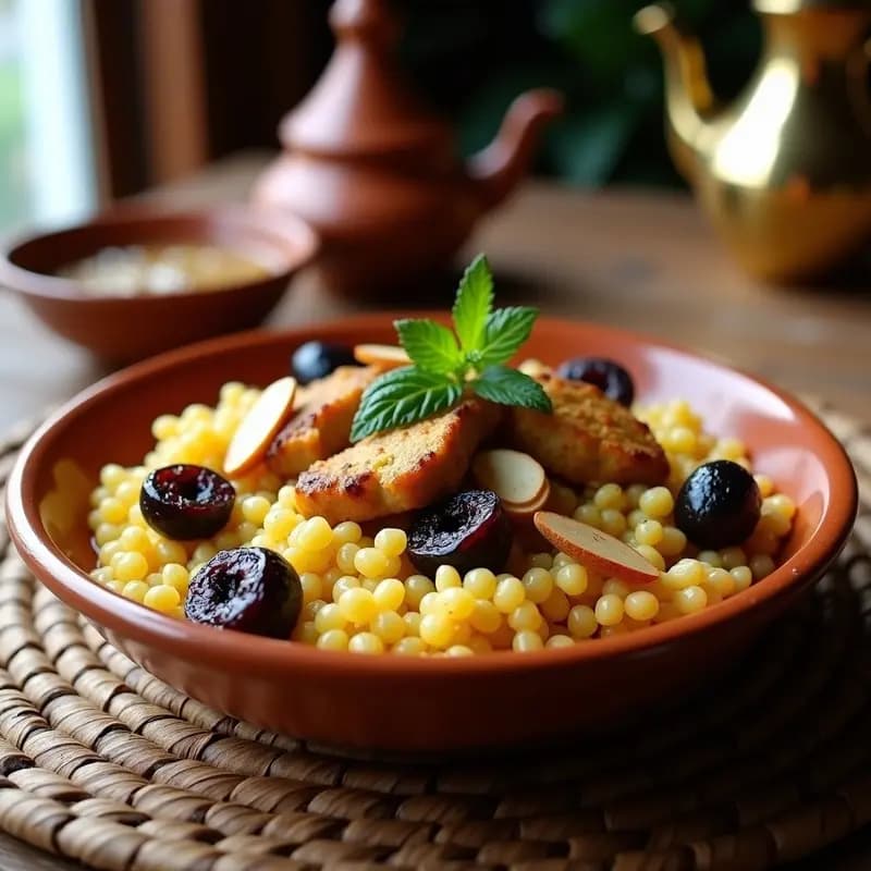 Couscous Marcoci con Pollo y Ciruelas Pasas: Receta Tradicional en Olla Exprés
