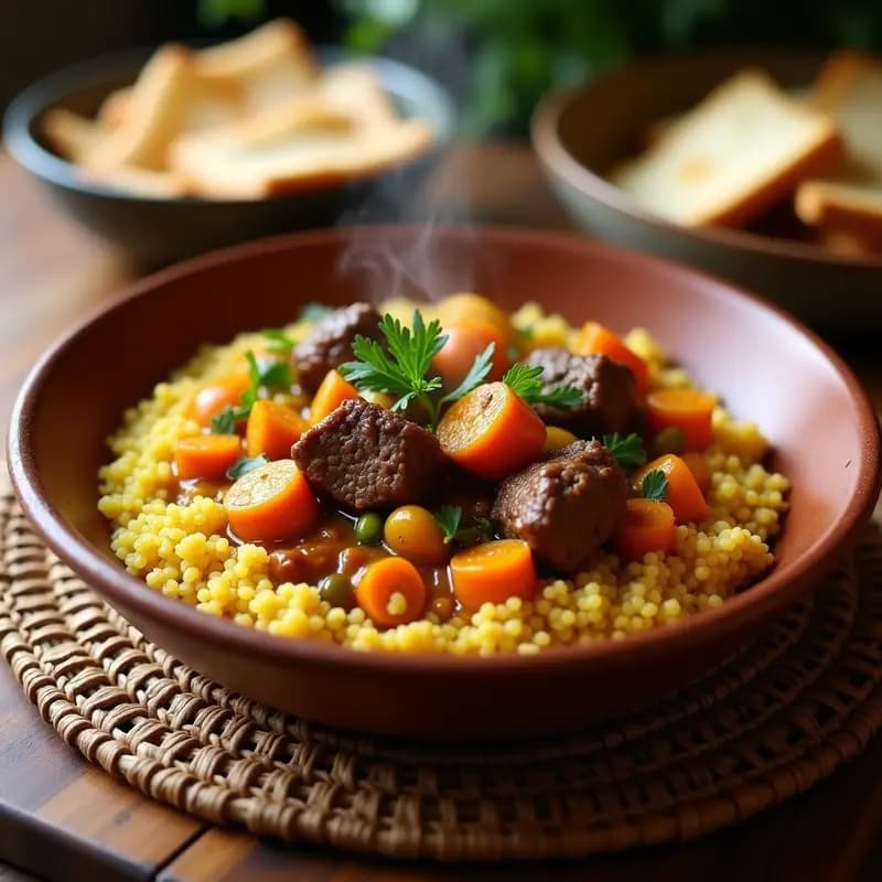 Couscous Marroquí con Cordero y Verduras: Receta slow Cook en Olla Lenta