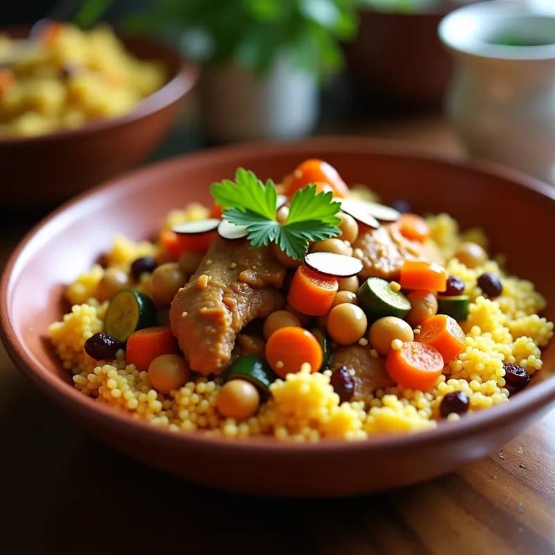 Couscous Marroquí con Pollo y Especias: Receta Rápida en 30 Minutos
