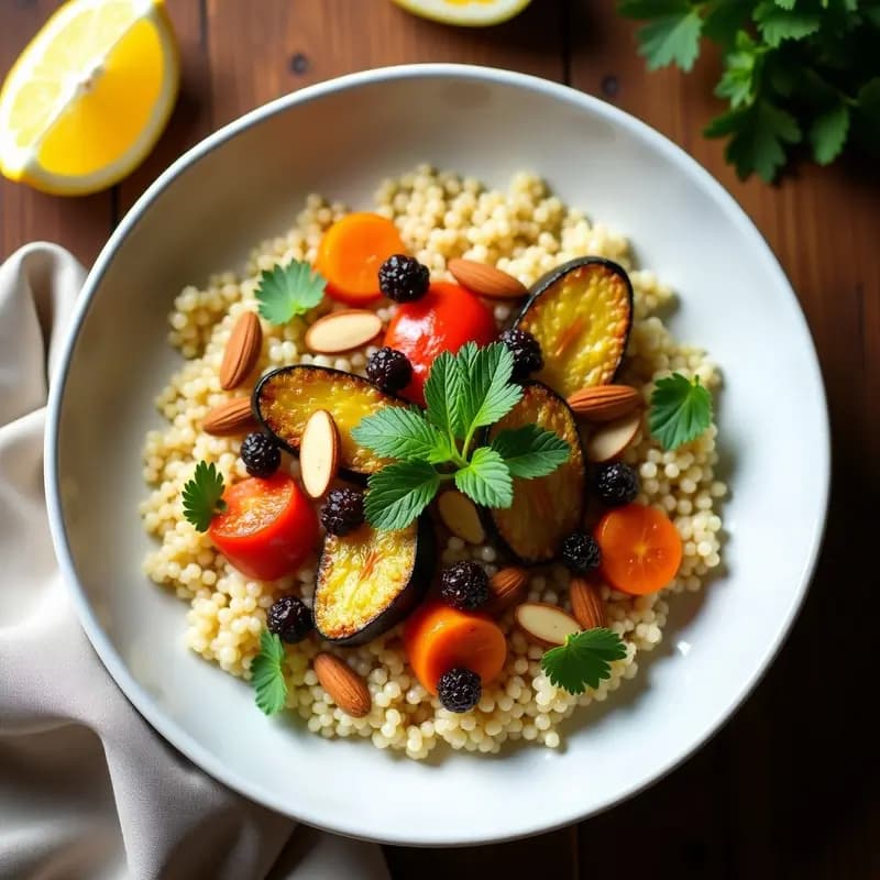 Couscous de Quinoa con Verduras al Curry y Limón: Receta Marroquí Modernizada