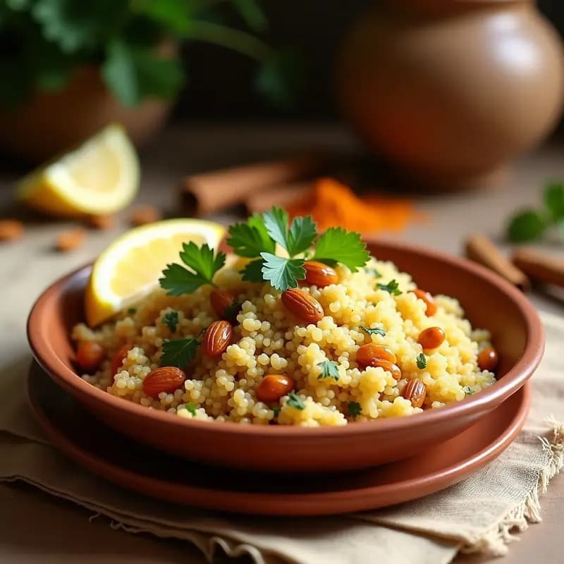 Couscous de Quinoa con Pasas y Almendras: Receta Marroquí Alta en Proteína y Sin Gluten
