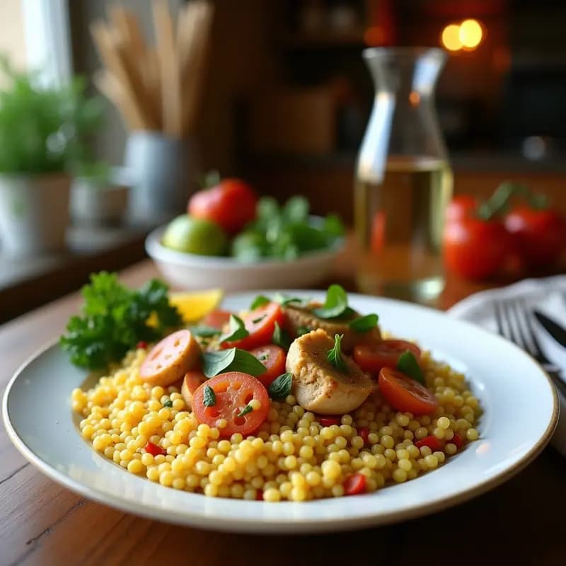Couscous Real con Verduras y Pollo al Vapor: Receta Marroquí en Olla Express