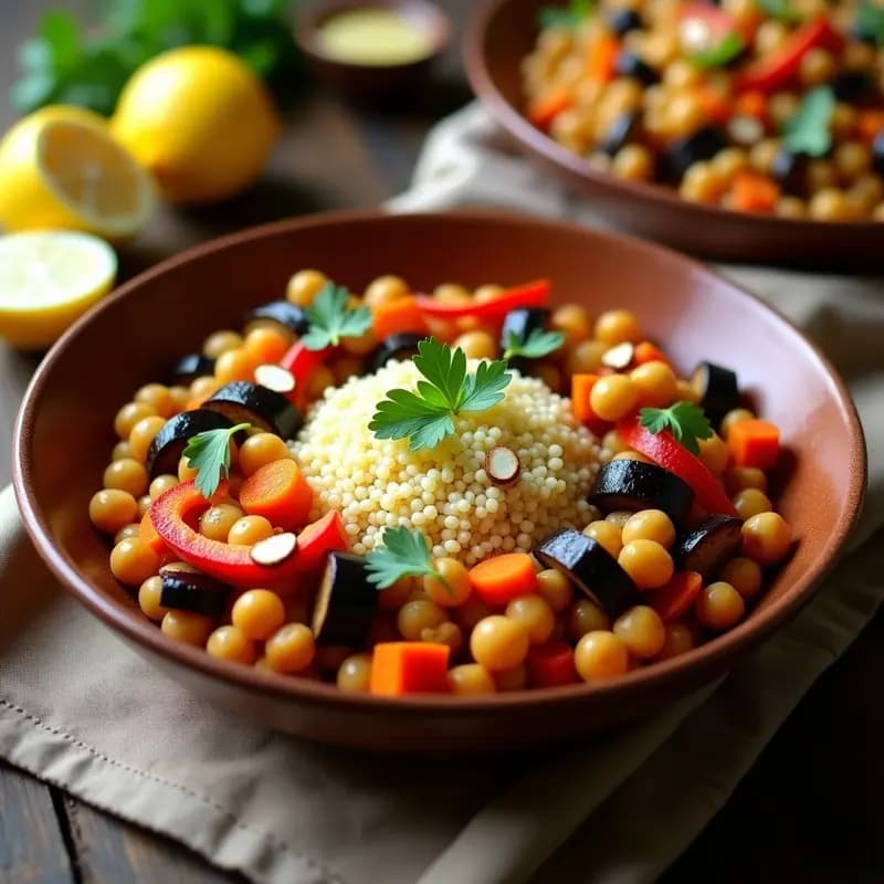 Couscous de Sémola con Verduras y Garbanzos: Receta Norteafricana en Olla a Presión