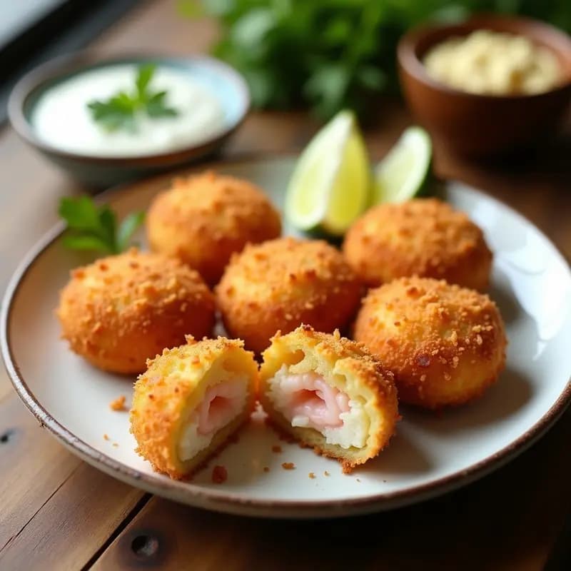 Coxinha de Camarão Brasileña: Croquetas de Camarón Crujientes en Airfryer