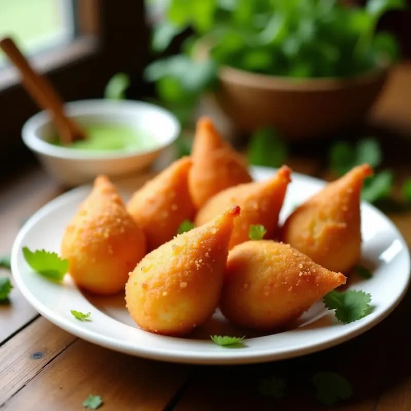 Coxinha de Camarão con Masa de Mandioca y Salsa de Limón: Receta Brasileña Crujiente