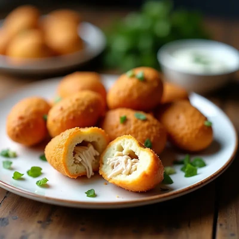 Coxinha de Frango con Catupiry y Especias: Croqueta Brasileira Crujiente en Airfryer