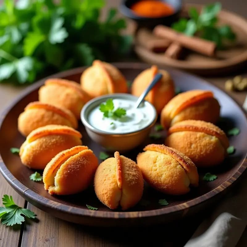Coxinha de Frango com Catupiry e Massala: Croqueta Brasilera con Toque Indio