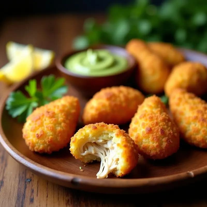 Coxinha de Frango con Masa de Coliflor: Aperitivo Brasilero Keto en Airfryer