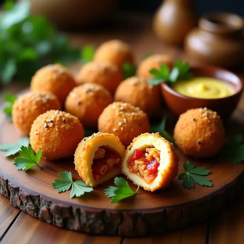 Coxinha de Frango con Mashed Potato: Receta Brasilera de Croquetas de Pollo