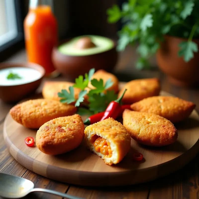 Coxinha de Frango con Pollo al Curry: Receta Brasileña en Airfryer con Toque Picante