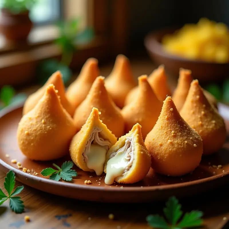 Coxinha de Frango con Queso Catupiry: Aperitivo Brasilero Crema en Airfryer