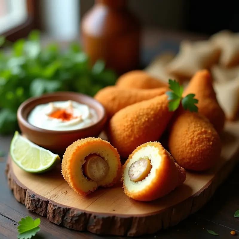 Coxinha de Frango com Requeijão Vegano: Aperitivo Brasilero Crujiente en Airfryer
