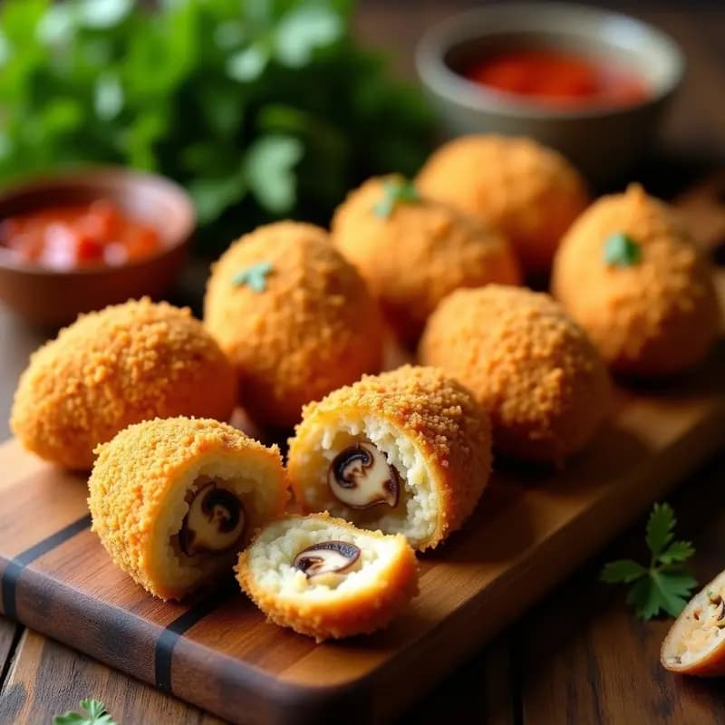 Coxinha de Frango com Requeijão Vegano: Croqueta Brasileña de Pollo Sin Carne
