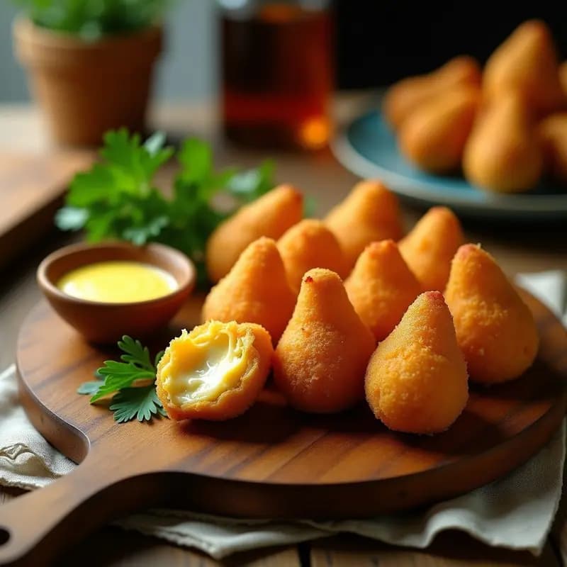 Coxinha de Frango com Requeijão: Croquetas Brasileñas de Pollo y Queso en Airfryer