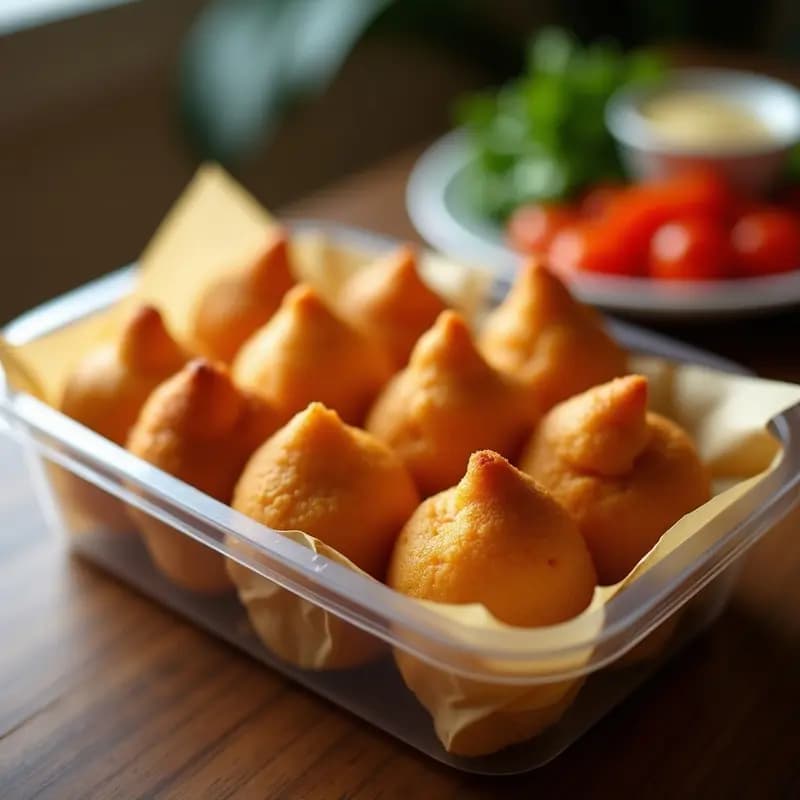 Coxinha de Frango Brasileira con Masa de Yuca: Croquetas Crujientes para Tupper