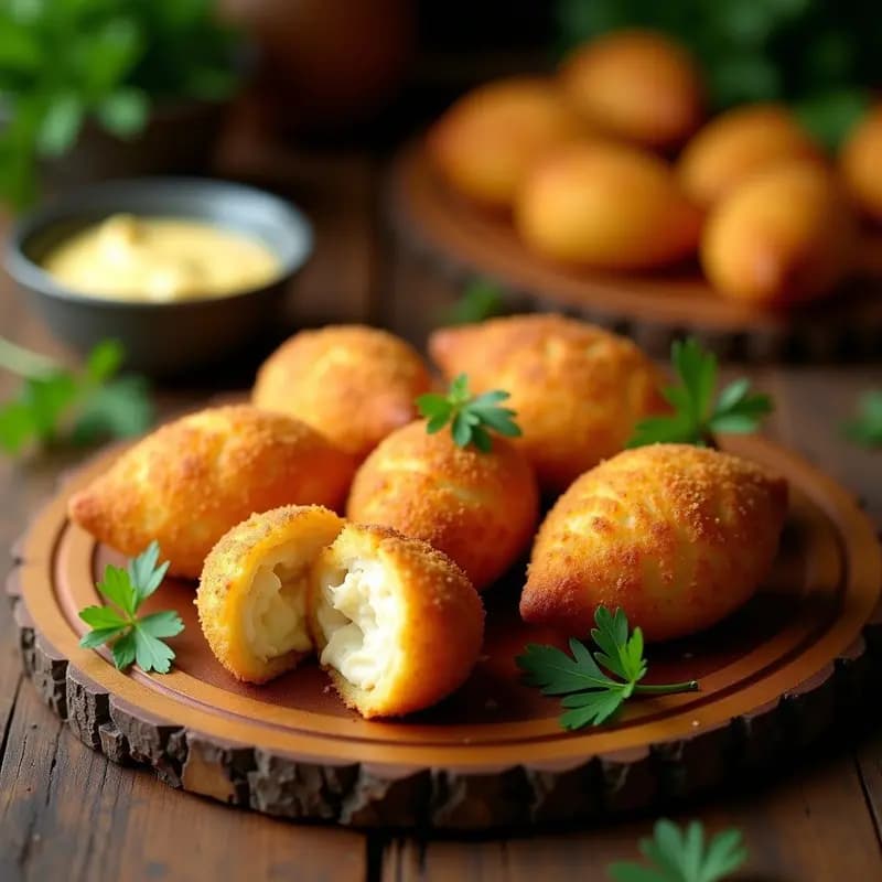Coxinha de Galinha Brasileña: Receta de Croquetas de Pollo desmenuzado y Queso Catupiry