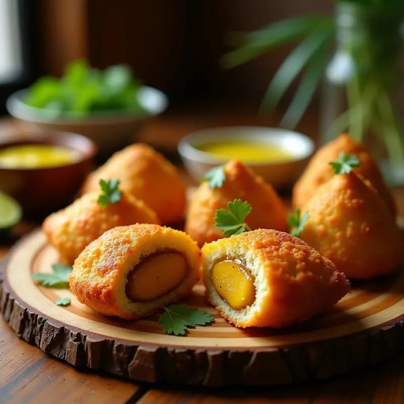 Coxinha de Jaca (Jackfruit) con Salsa de Aji Amarillo: Receta Brasileña Vegana y Crujiente