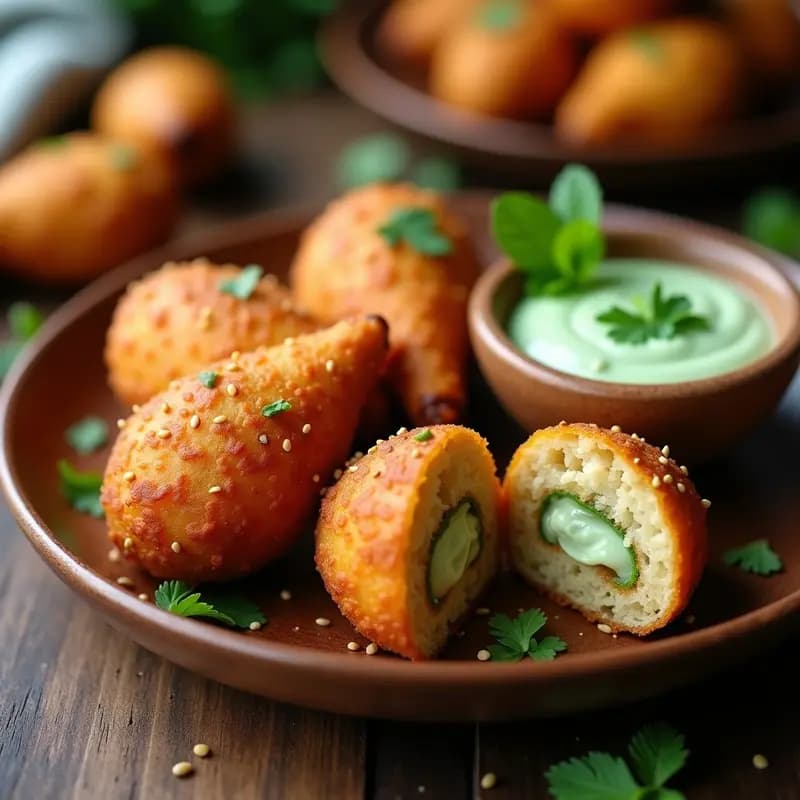 Coxinha de Frango Vegana con Jackfruit: Croquetas brasileñas crujientes rellenas de sabor
