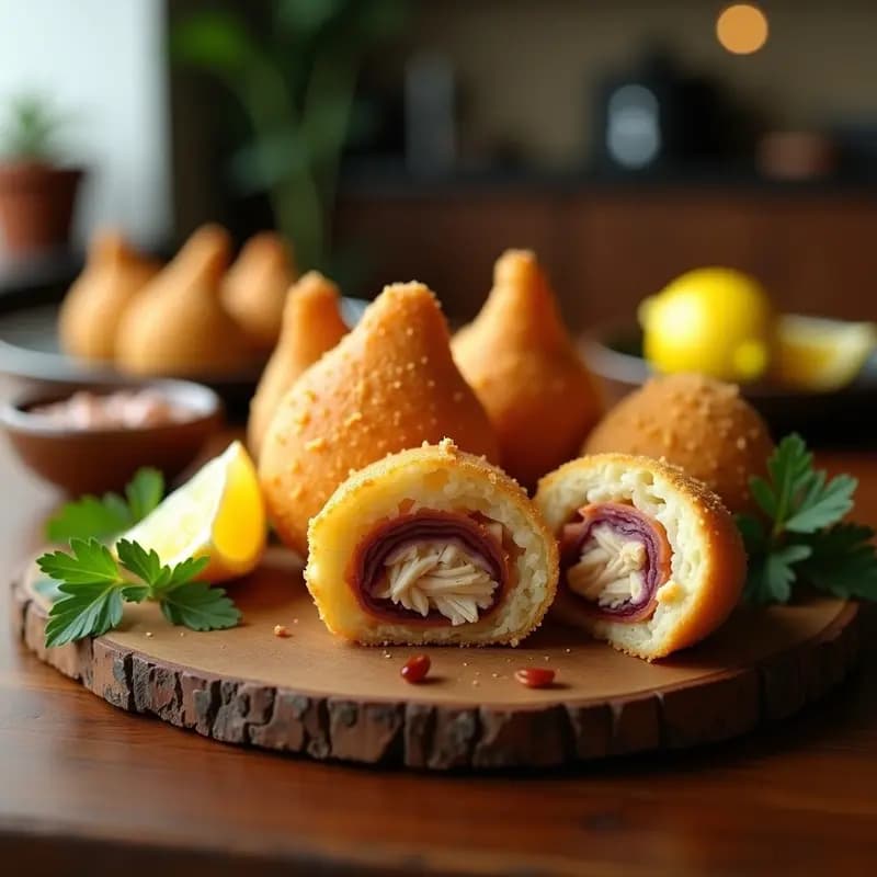 Coxinha de Pollo con Masa de Yuca: Snack Brasilero Crujiente en Airfryer