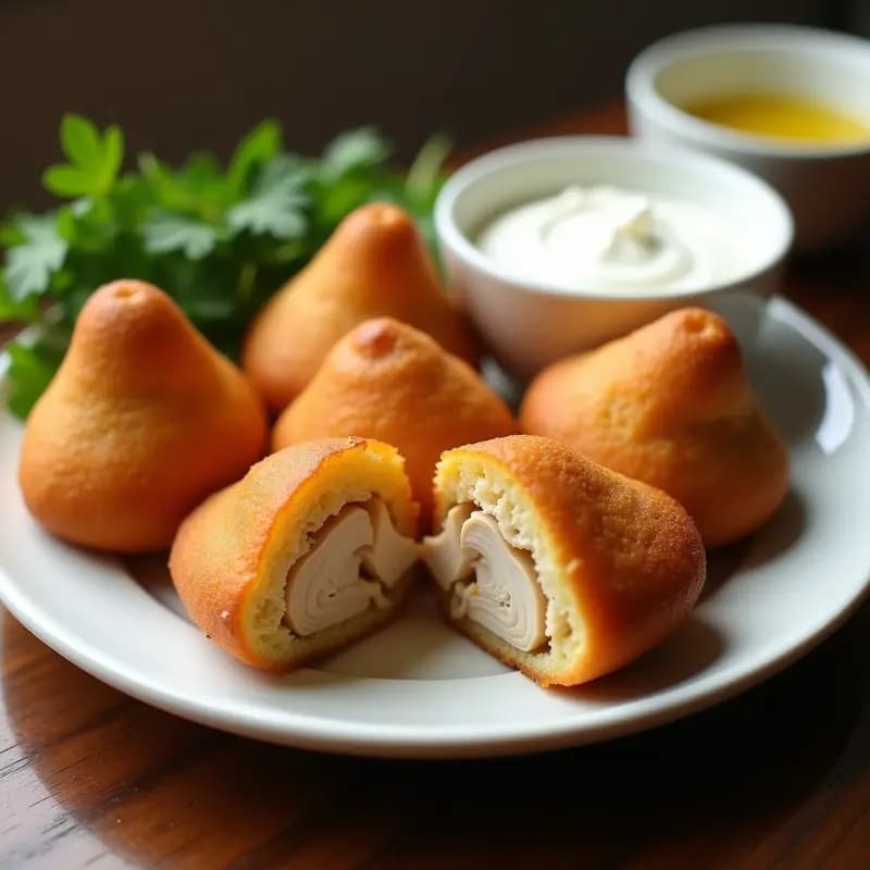 Coxinha de Pollo con Rebozado de Tapioca: Receta Brasileña en Airfryer Sin Aceite