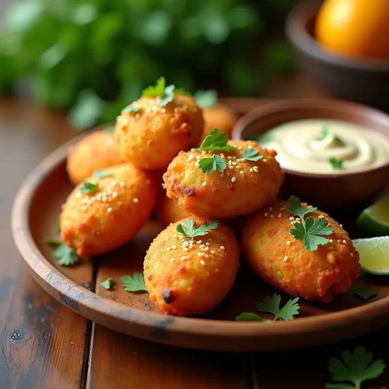 Coxinhas de Frango Veganas: Croquetas Brasileñas de Garbanzos en Airfryer