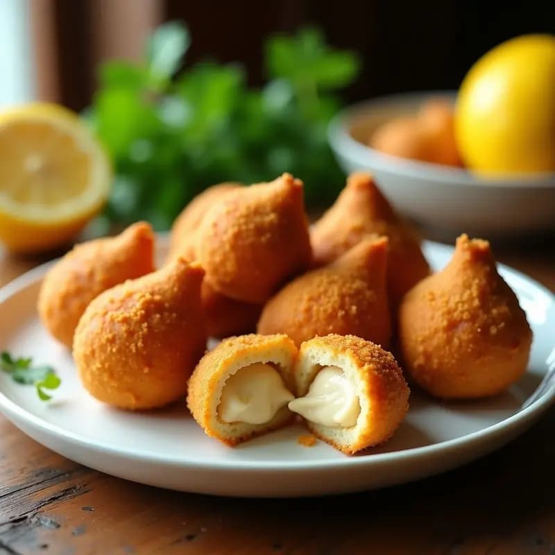 Coxinhas de Pollo con Catupiry: Croquetas Brasileñas Crujientes en Airfryer