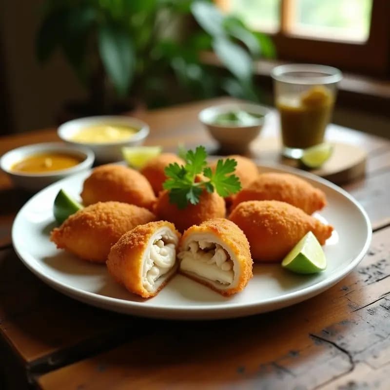 Coxinhas de Pollo y Catupiry: Receta Brasilera Crujiente para Fiestas