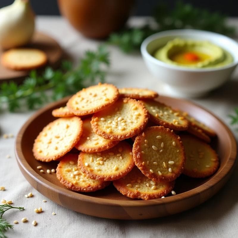 Crackers de Semillas de Lino y Sésamo: Aperitivo Crujiente Keto y Sin Horno