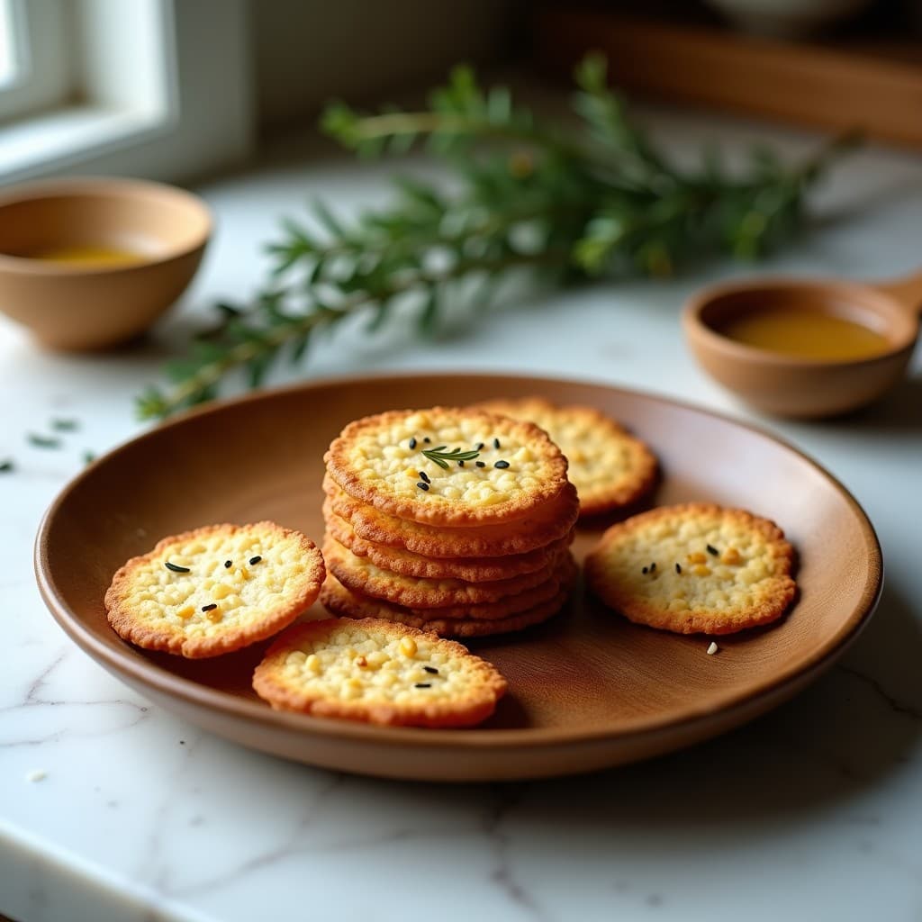 Crackers de Semillas de Lino y Sésamo con Hierbas Provenzales: Snack Crujiente Sin Harina