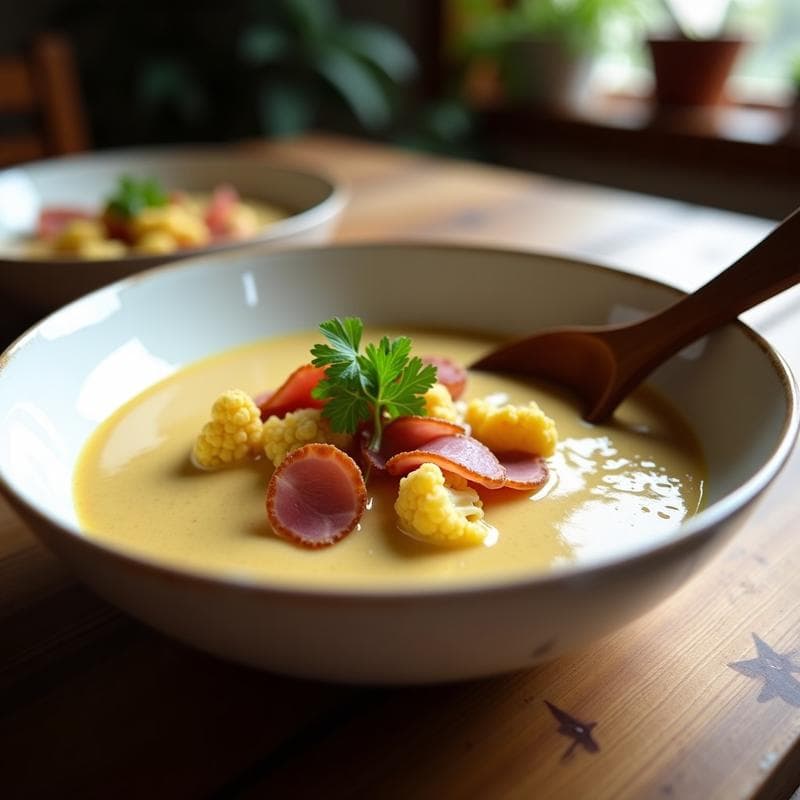 Crema de Ajo Negro y Coliflor: Receta en Airfryer con Toque Gourmet en 20 Minutos