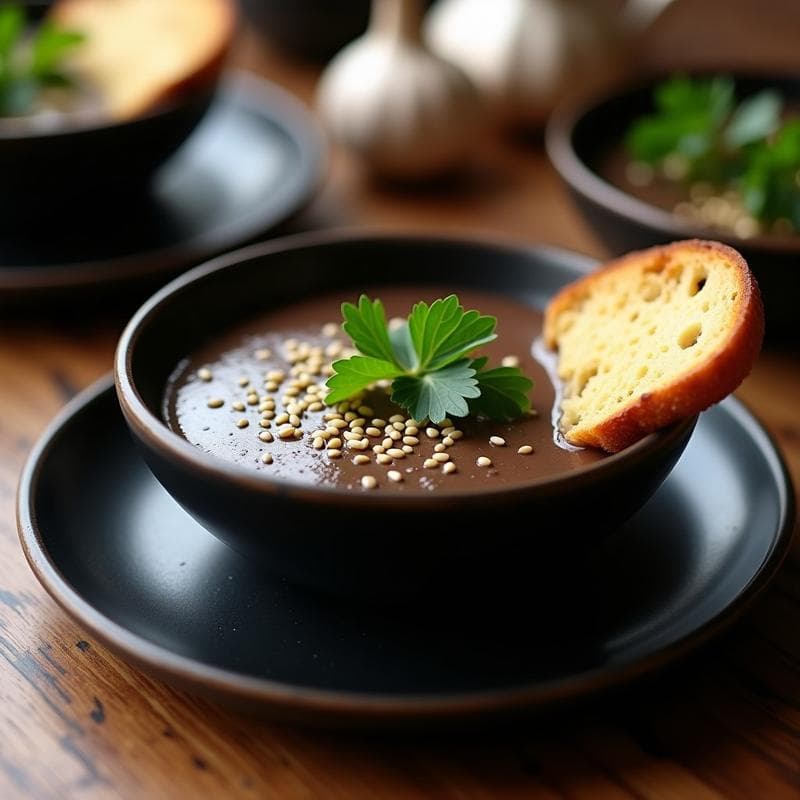 Crema de Ajo Negro y Hongos Shiitake: Receta Gourmet Vegana en 20 Minutos