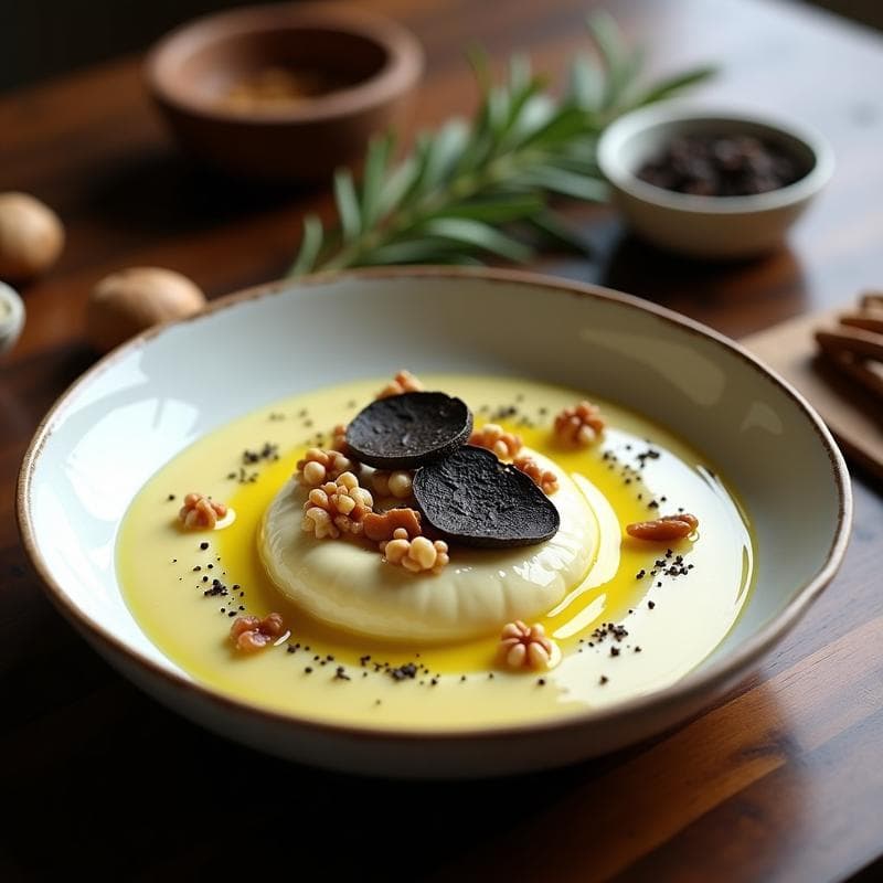 Crema de Ajo Negro y Patata Trufada: Receta Gourmet en 20 Minutos con Textura Sedosa