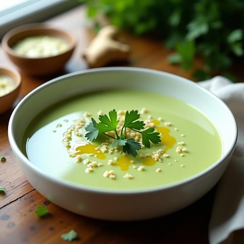 Crema de Apio y Manzana con Toque de Jengibre: Receta en Olla Rápida Detox
