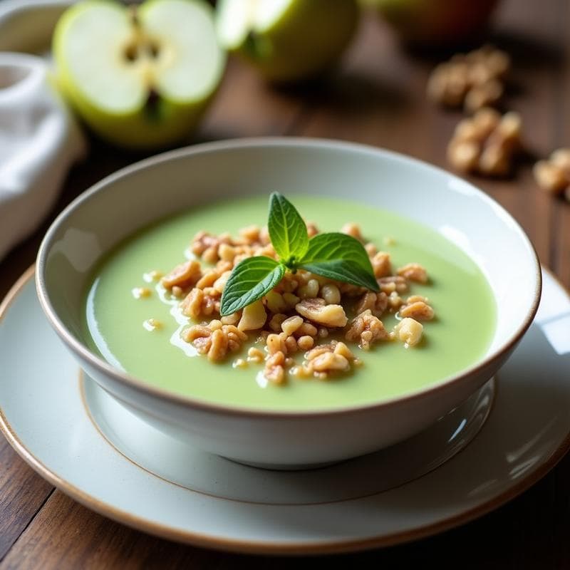Crema de Apio y Manzana con Crumble de Nueces: Receta en Thermomix Sin Lácteos y Antiinflamatoria