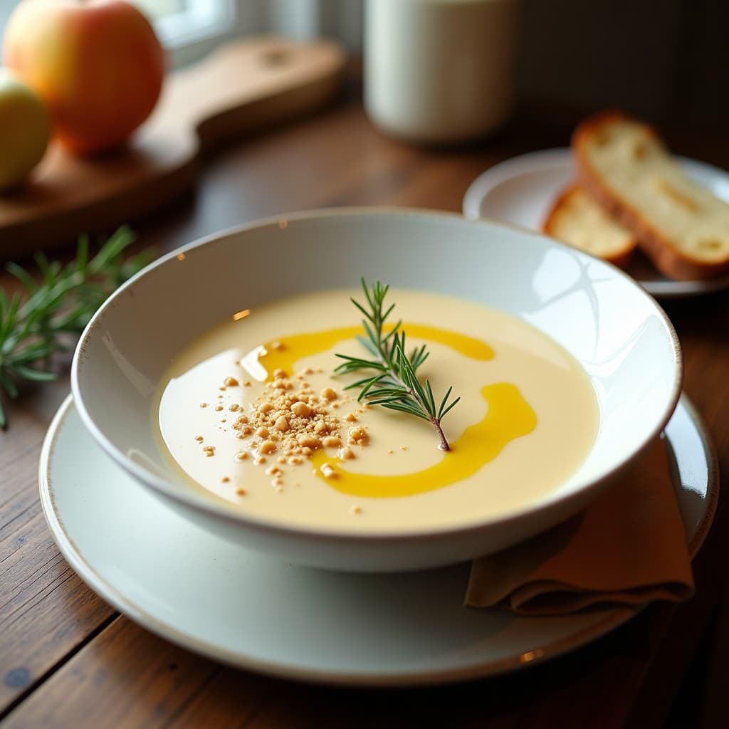 Crema de Apio y Manzana con Toque de Qualité: Receta Francesa en Thermomix para el Invierno