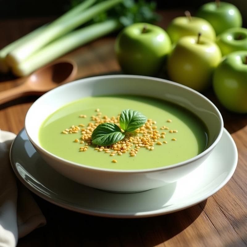 Crema de Apio y Manzana Verde: Receta en Airfryer Sin Lactosa y Desintoxicante