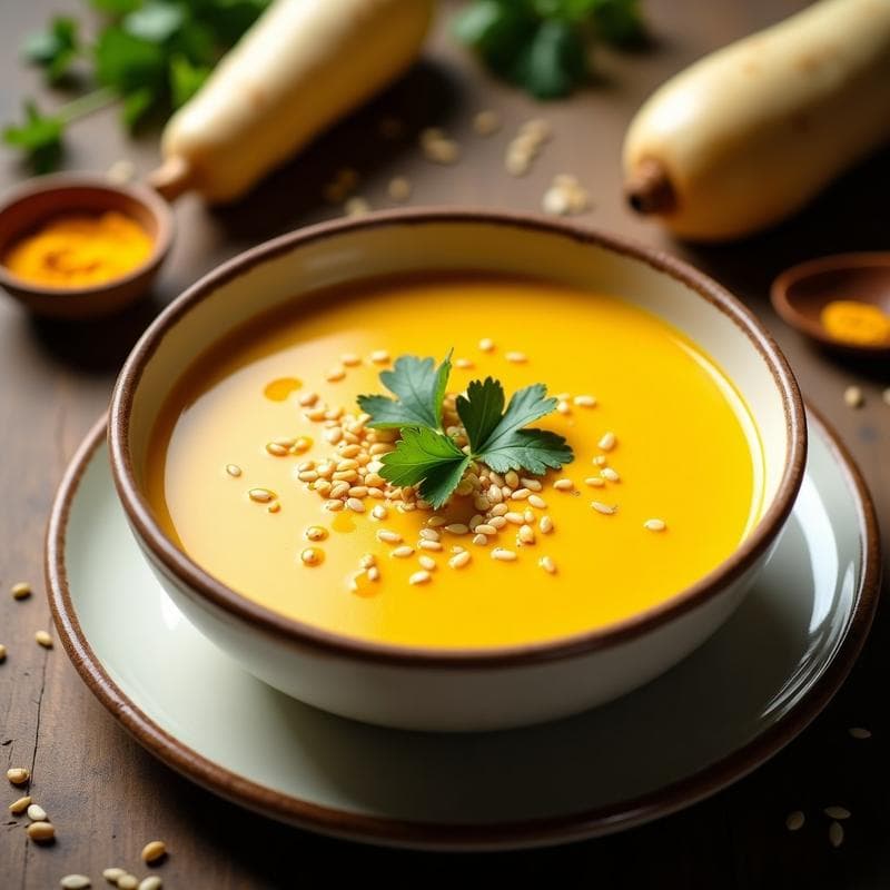 Crema de Apio Nabo y Cúrcuma: Receta Antiinflamatoria en Olla Express con Toque Especiado