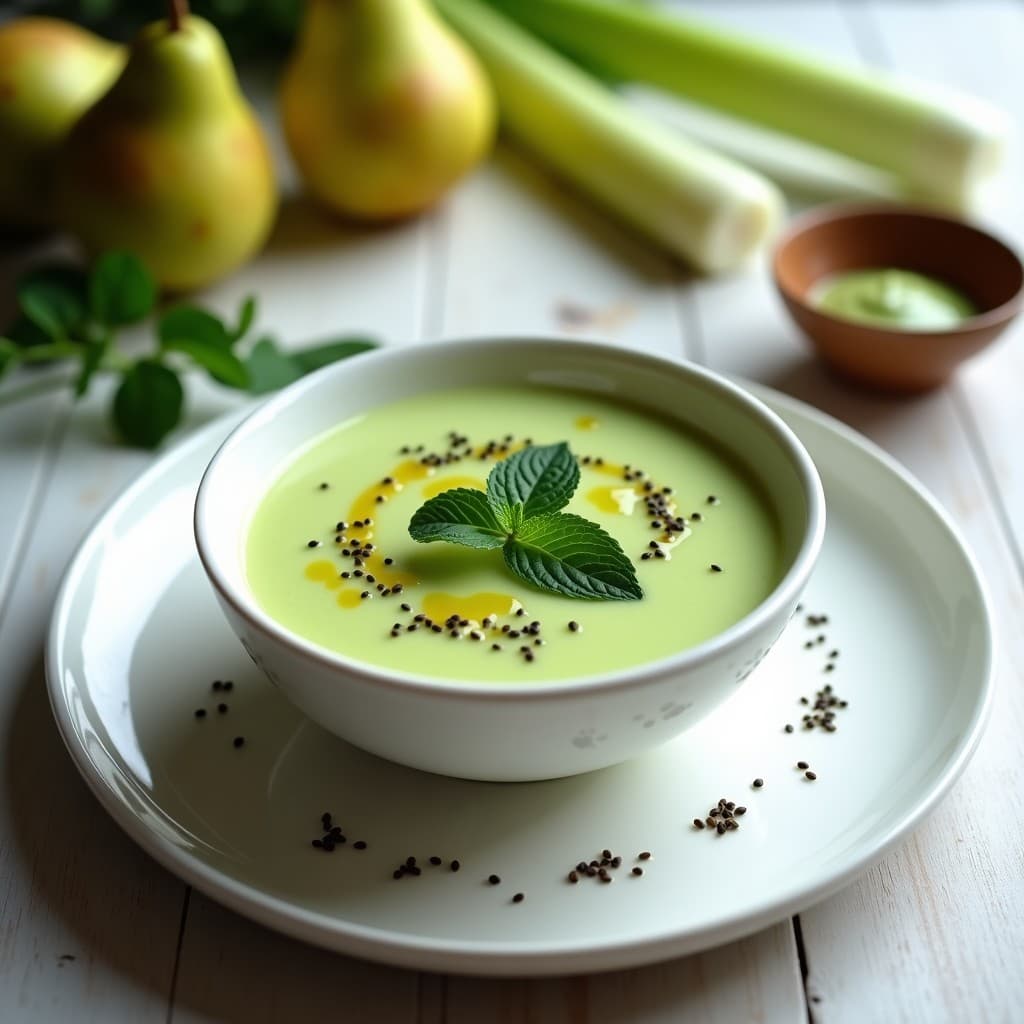 Crema de Apio y Peras con Toque de Wasabi: Sopa Fría Detox en 15 Minutos