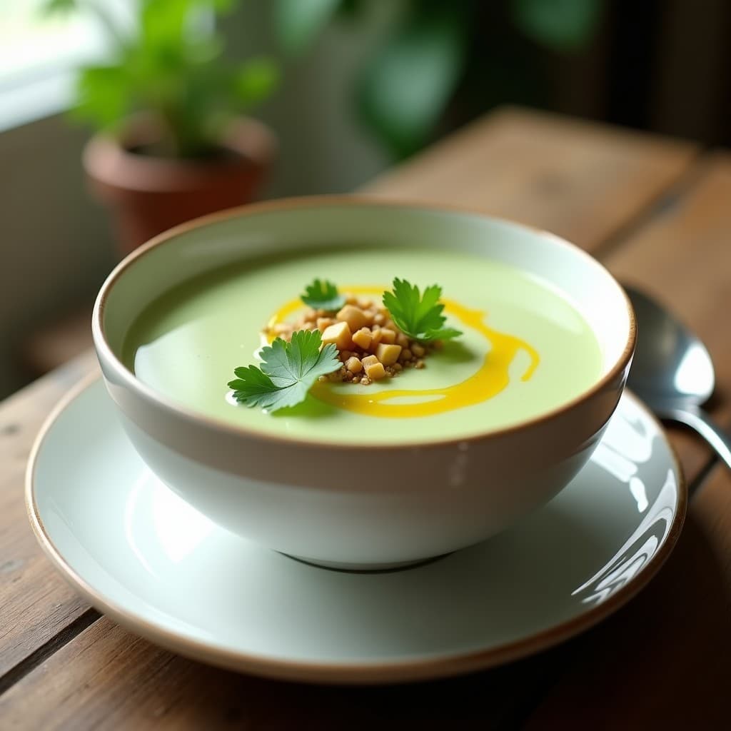 Crema de Apionabo y Ajoblanco: Sopa Andina Vegana en 15 Minutos