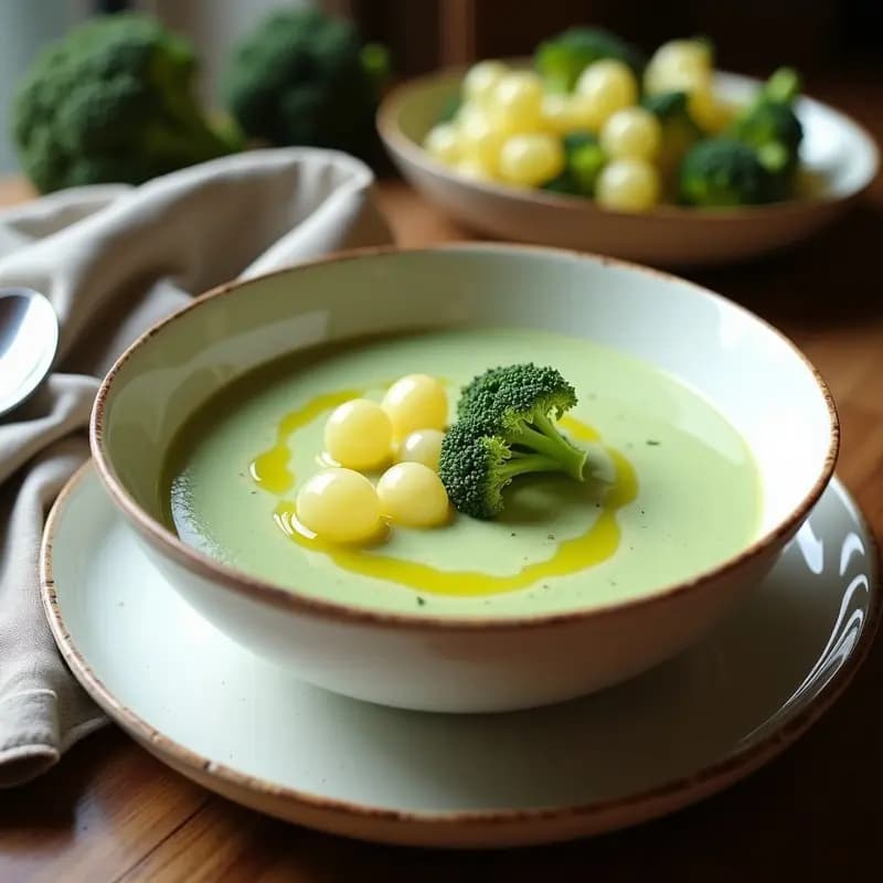 Crema de Brócoli y Ajoblanco: Receta Española Vegana con Toque Andaluz