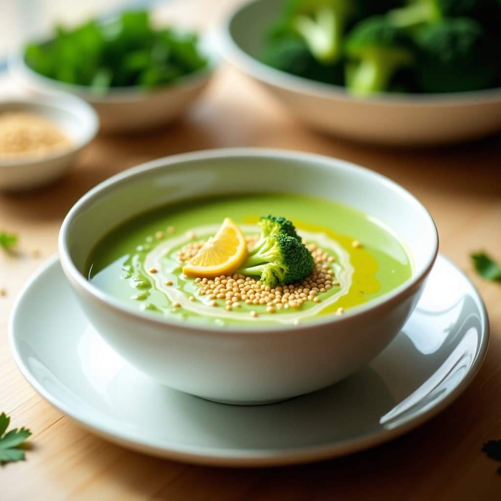 Crema de Brócoli y Ajonjolí con Toque de Limón: Receta Coreana Detox en Thermomix