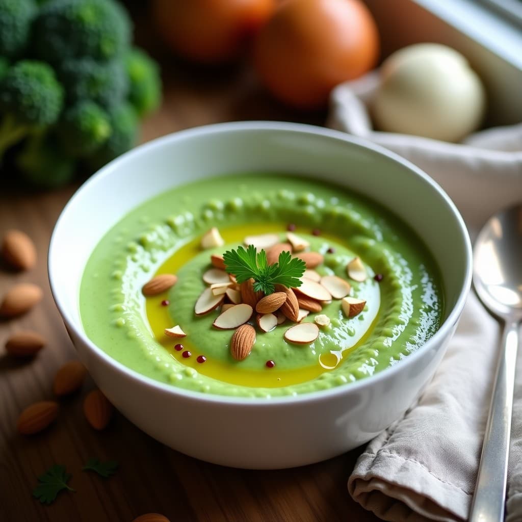 Crema de Brócoli y Almendras en Thermomix: Receta Vegana Sin Lactosa y Rápida