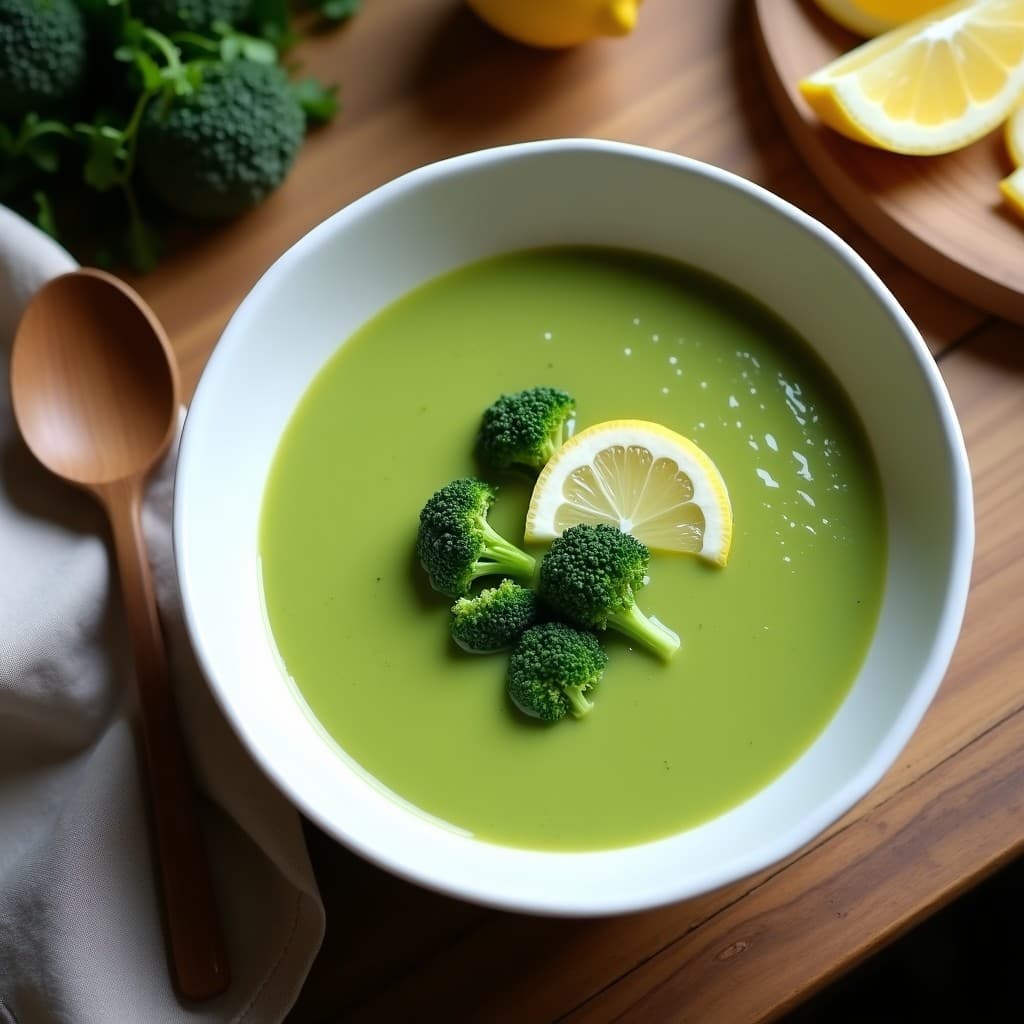 Cremoso de Brócoli y Anacardos con Touch de Limón: Sopa en Olla Express Vegana y Detox